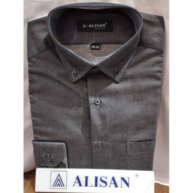 Kemeja polos kombinasi ALISAN Lengan panjang