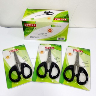 Gunting ideal K500 8&quot; / K300 6.5&quot; gunting kertas gunting rambut besar kecil gunting estika ta 245