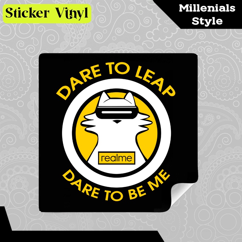 

Stiker Sticker Realme Realmeow Dare To Be Me Milenial Style Aesthetic Vinyl Satuan Anti Air