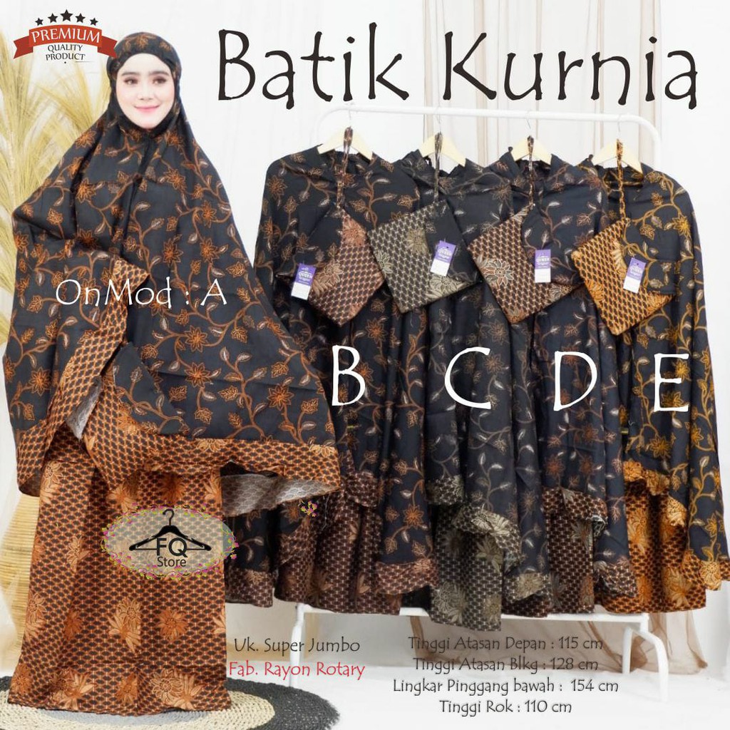OK - LIMITED MUKENA BATIK KURNIA FREE TAS CANTIK  MUKENA BATIK MUSLIM ADEM  MUKENA BATIK MURAH
