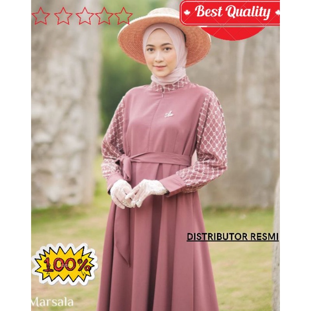 (DRESS ONLY) ROSE ADEN HIJAB ORIGINAL DRESS SULTAN/GAMIS VIRAL TERBARU