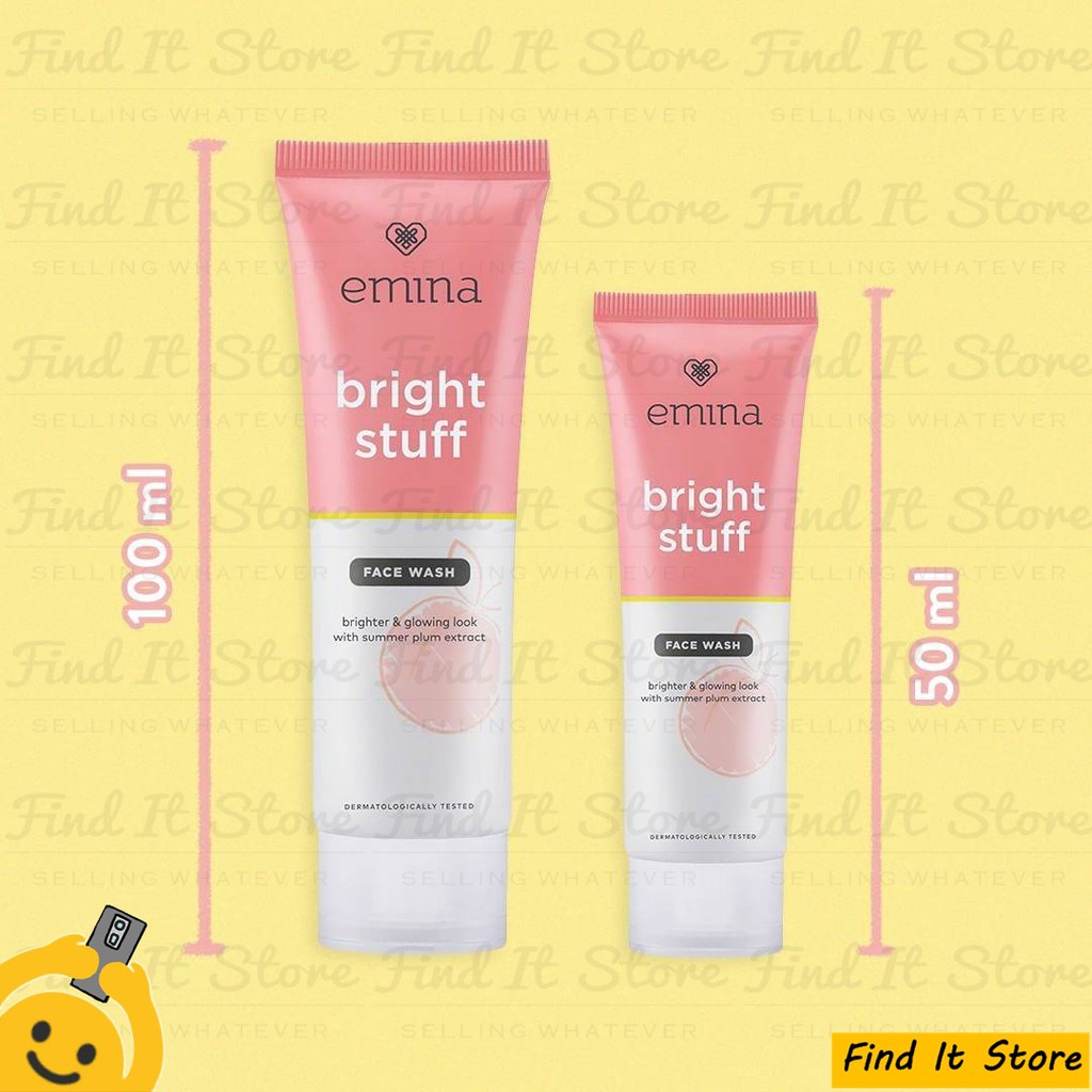 Emina Bright Stuff Series Face Wash Toner Moisturizing Micellar water Tone Up Acne Prone