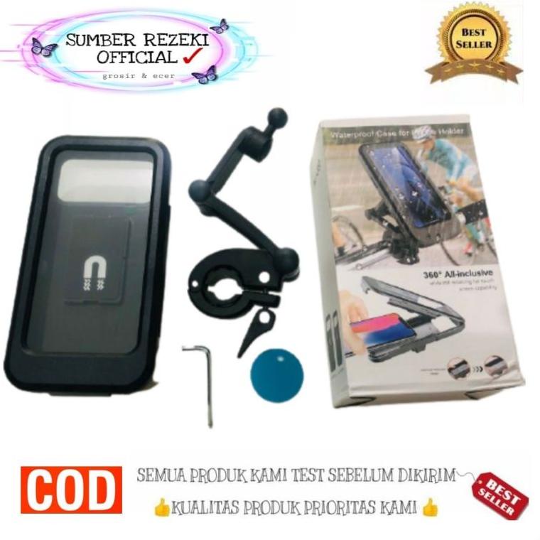 B8J2 SR - Holder HJ  motor  Stang /sepeda waterproof HJ- card holder HP motor spion stang HL 69 LHG