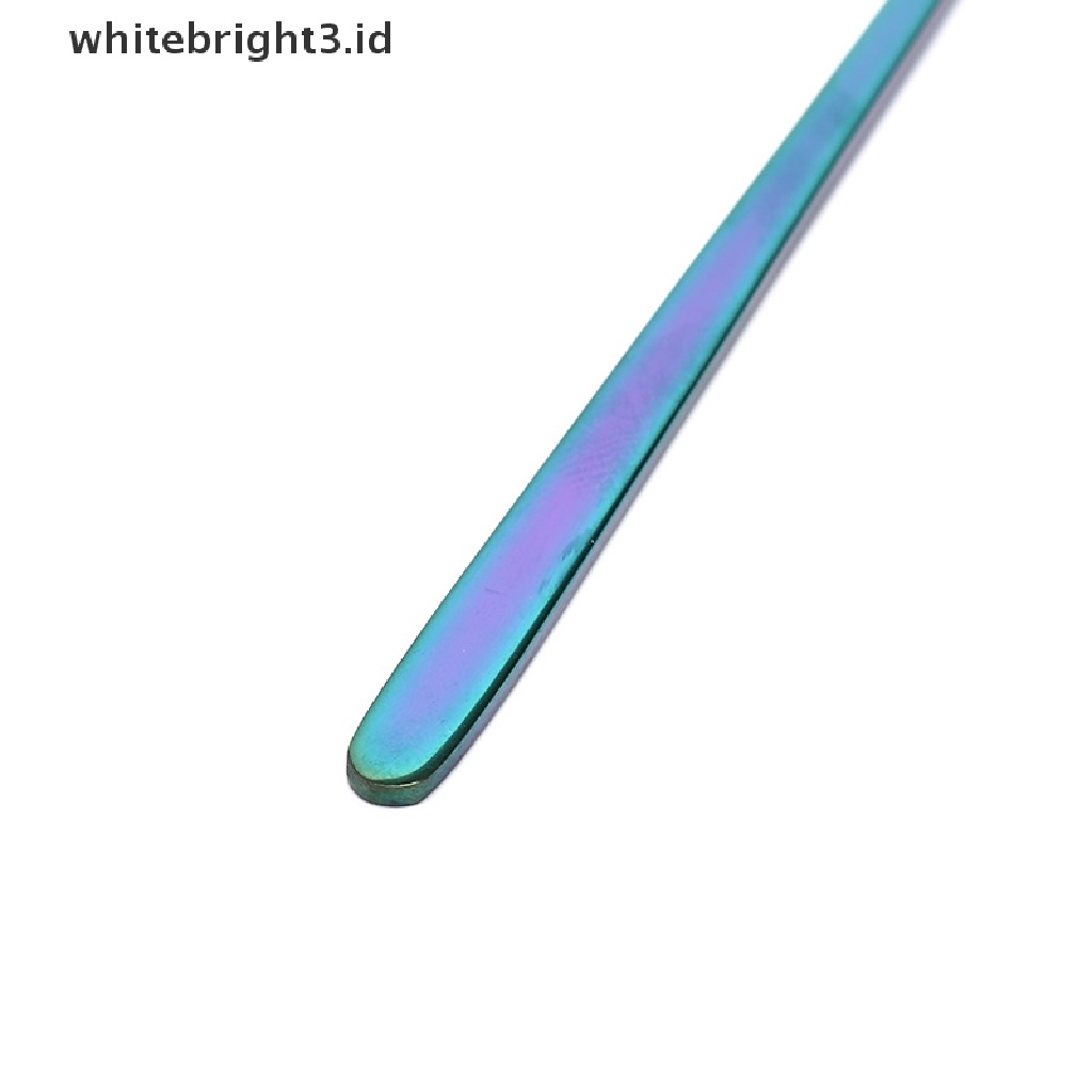 (whitebright3.id) 1pc Sendok Kopi Gagang Panjang Bahan Stainless Steel