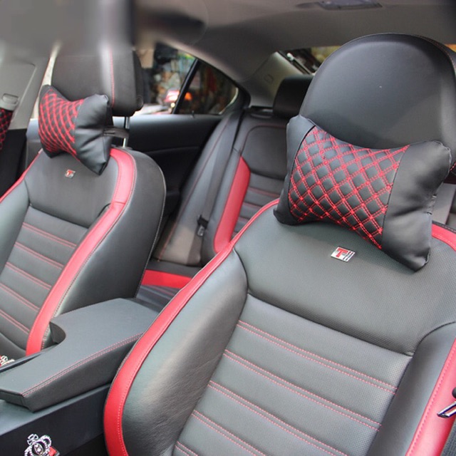 HeadRest Bantal Leher Mobil Kulit