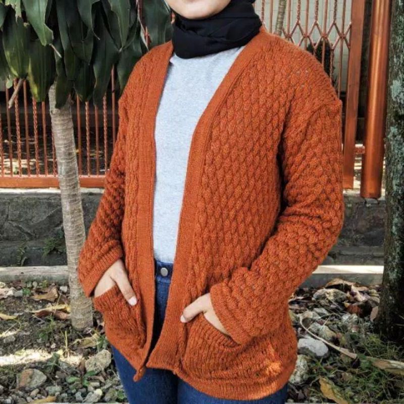 Popcron Cardigan Rajut Nanas