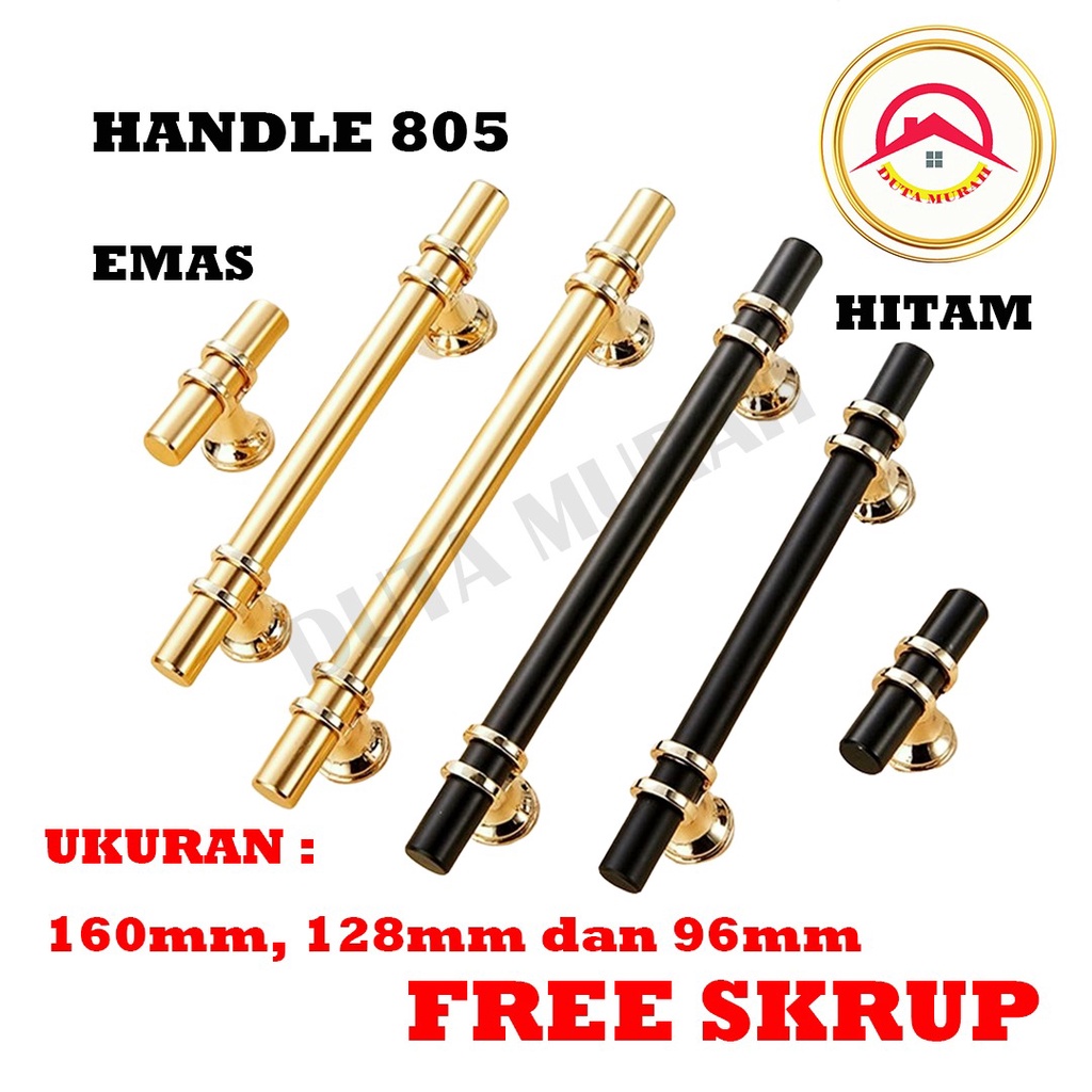 Handle Lemari Handle Emas Hitam Gold Black Knob Pull Pintu Tarikan Laci Minimalis Modern Gagang Pintu Lemari Model Baru