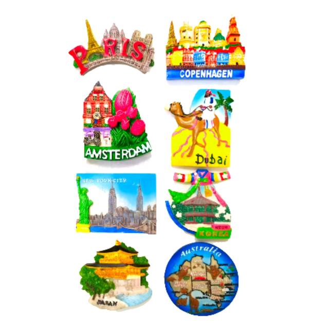 Magnet kulkas high quality souvenir magnet kulkas import harga grosir pusat souvenir dunia negara