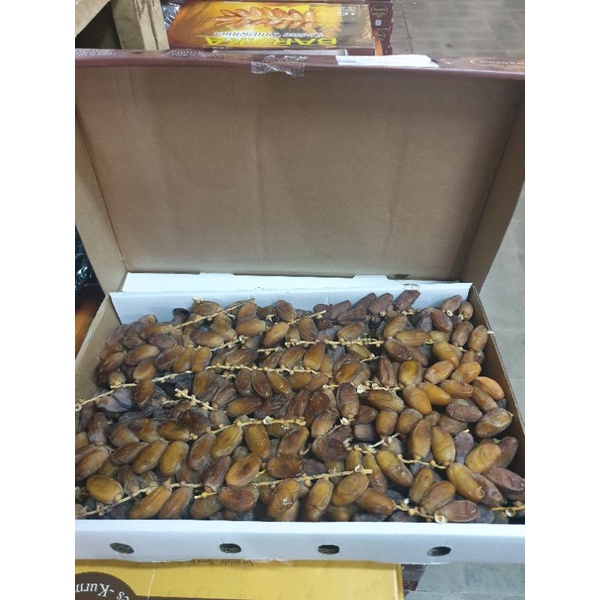 kurma tunisia DATES 500gr/kurma tangkai/kurma palm fruit KEMASAN DUS(Exp 2023)