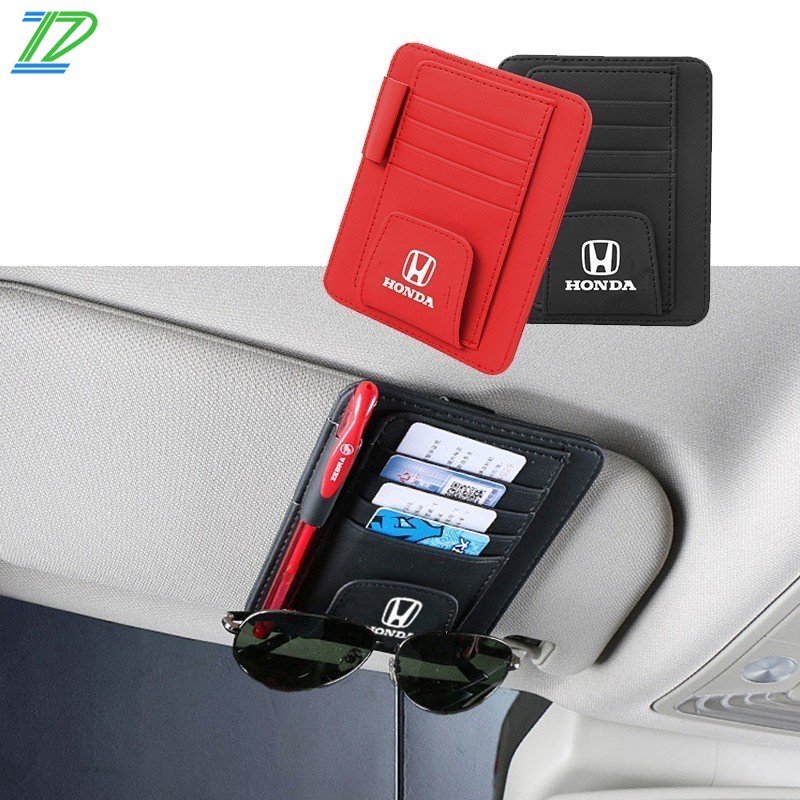 Klip Holder Kacamata Bahan Kulit Untuk Sun Visor Mobil Honda City Civic Jazz BRV Accord HRV Odyssey CRV