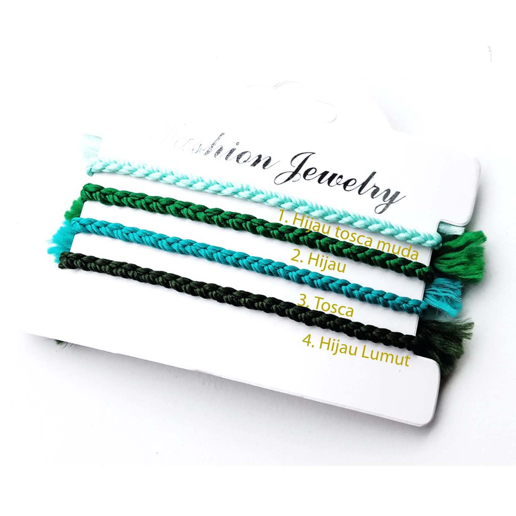 Gelang Tali Simple Green Series