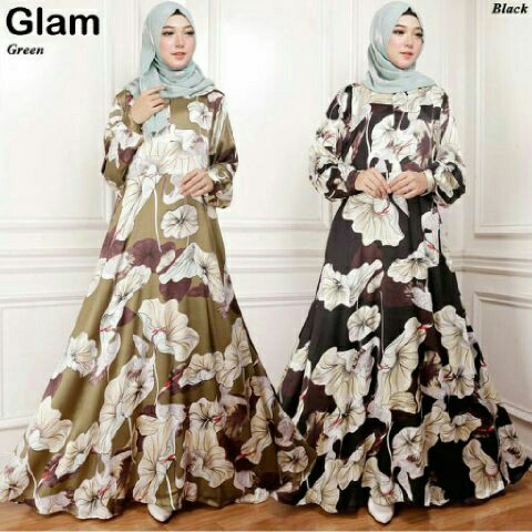 Gamis maxmara terbaru Glam maxi fashion wanita gamis dres baju muslim