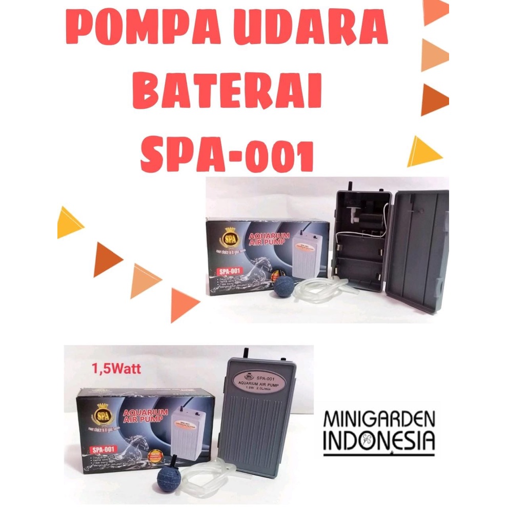 SPA-001 BATTERY DC AERATOR PORTABLE AIR PUMP POMPA UDARA BATERAI