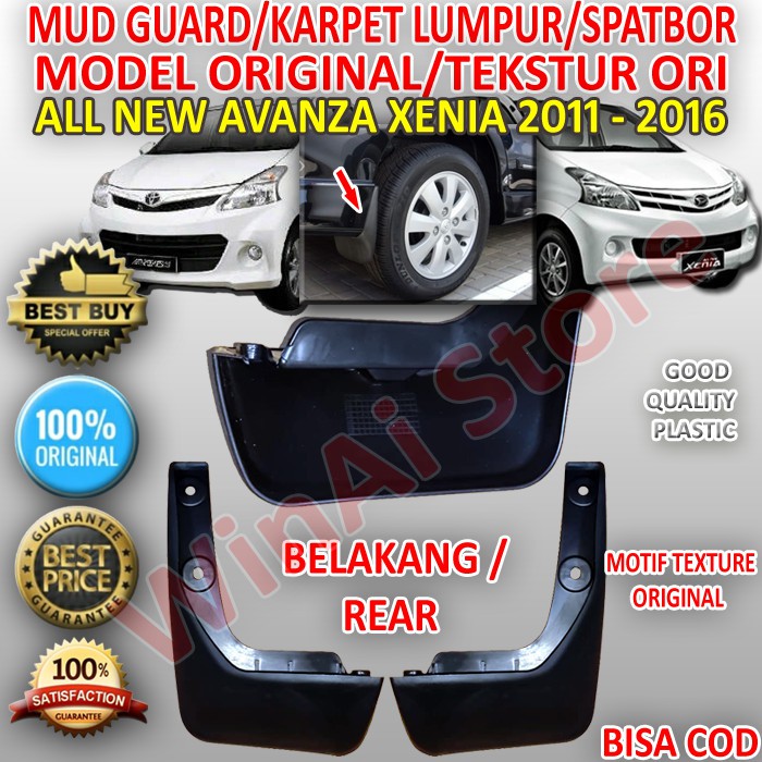 [Karpet mobil] MUD GUARD-KARPET LUMPUR-SPATBOR AVANZA/XENIA 2011-2016 BELAKANG MD.ORI