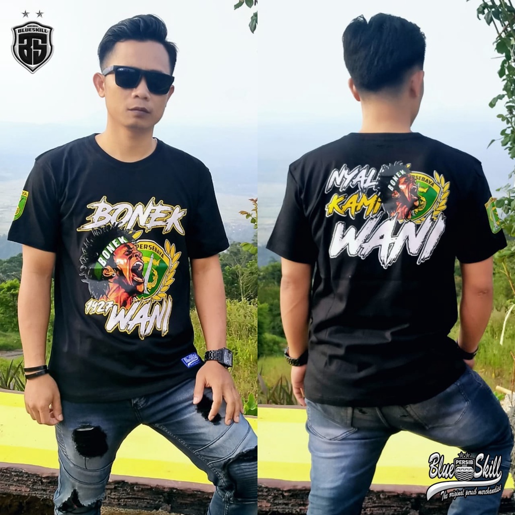 Kaos persebaya surabaya / kaos bonek 1927 wani / kaos bonek pendek persebaya wani / kaos persebaya untuk pria dan wanita / kaos originalblueskill