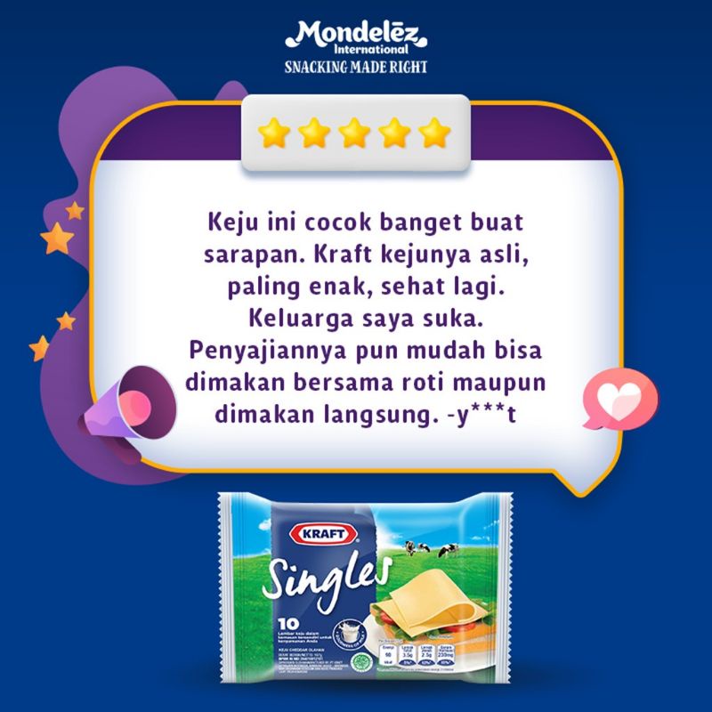 KRAFT Keju Singles Isi 10 / 5 lembar