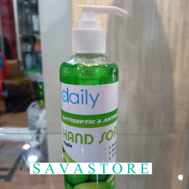 SABUN CUCI TANGAN CAIR HANDSOAP DAILY 250ML PUMP ANTIVIRUS SIAP PAKAI TERLARIS