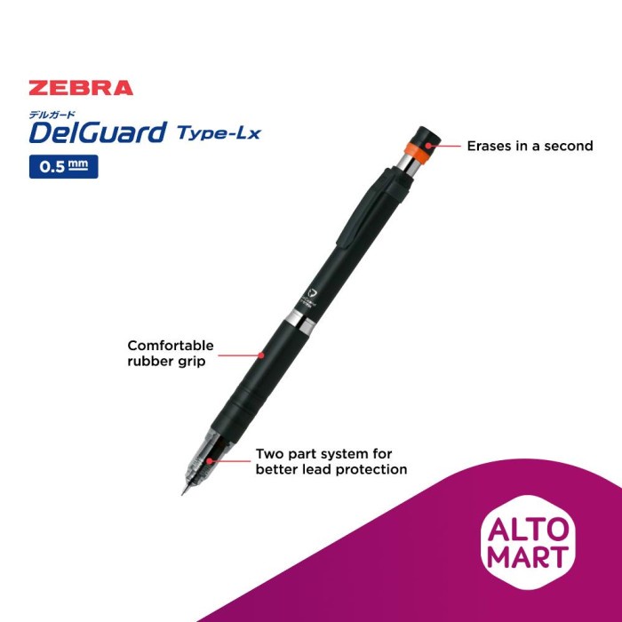 

Trendi Zebra Delguard Type Lx Mechanical Pencil 0.5 Mm Pensil Mekanik Terbatas