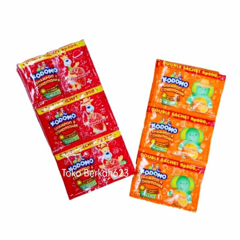 KODOMO Shampoo &amp; Conditioner Renceng Isi 12 Double Sachet