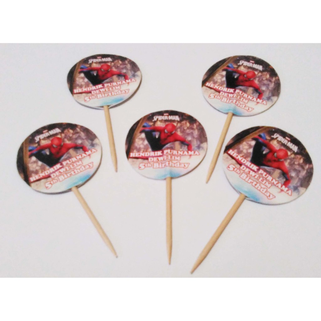Topper Spiderman Perlengkapan Ulang Tahun