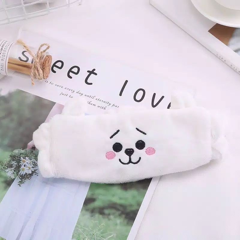 KPOP BTS BT21 Bandana Pembersih Kosmetik /Headband Make up Penutup Mata Tidur