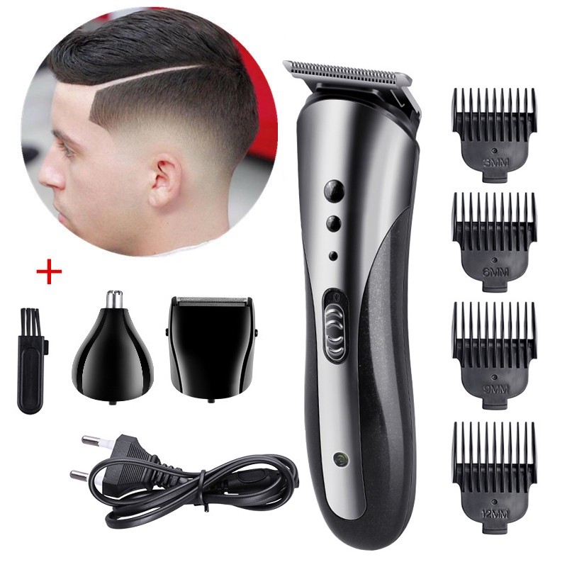 Alat Cukur Rambut Elektrik Professional Hair Clipper 3IN1 Kemei KM 1407 untuk Potong Rambut, Kumis