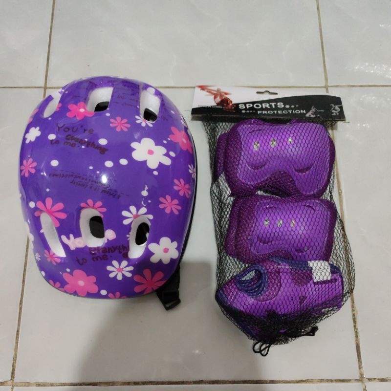 HELM MURAH /Helm Sepatu Roda Anak Dan Dekker tangan dan kaki