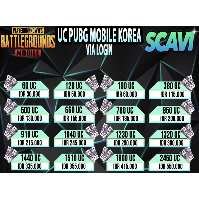 Jual TOP UP UC PUBG MOBILE KR KOREAN | Shopee Indonesia