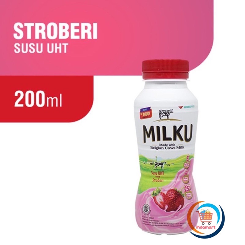 Milku Susu Cokelat / Strawberry 200 ml