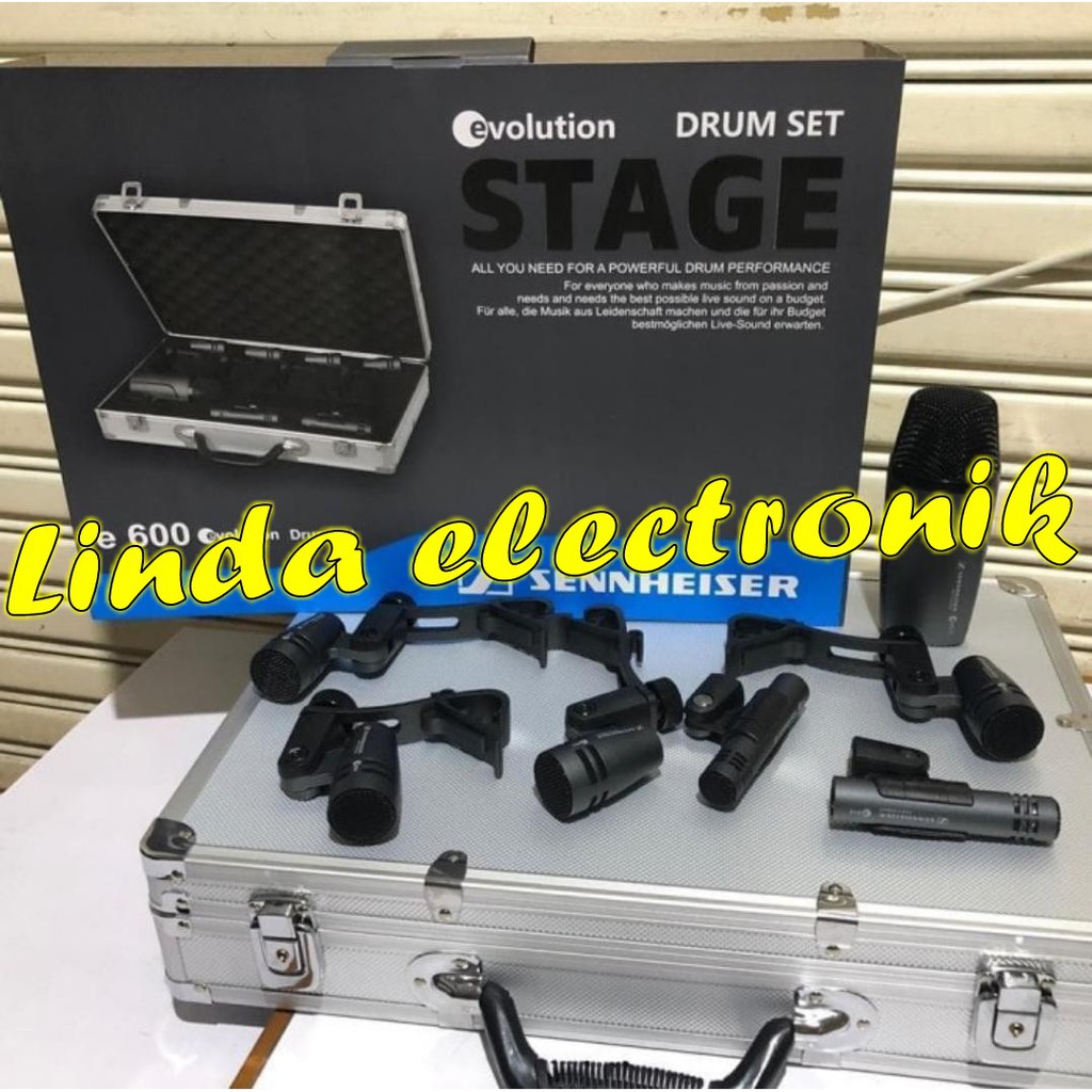 mic drum sennheiser e600 drum set 7 kit free koper best quality
