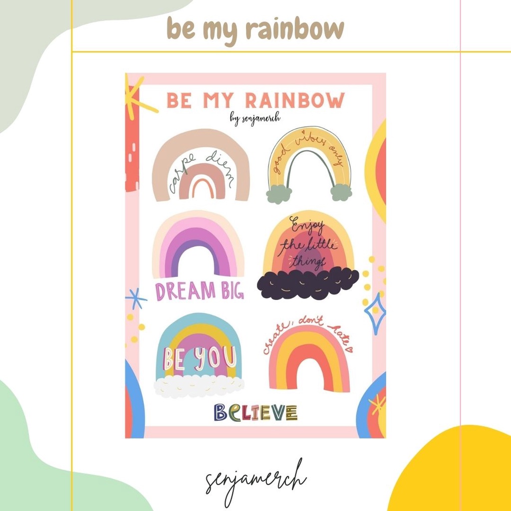 

Senjamerch - Be My Rainbow Sticker Sheet