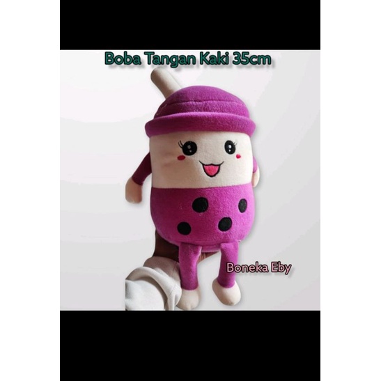 boneka boba ada tangan dan kaki bisa nyala lampu LED murah lucu 35cm