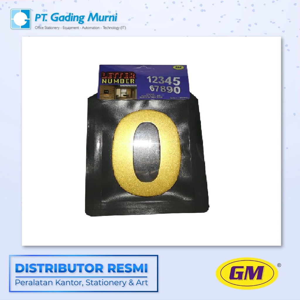 

GM LABEL ANGKA ACRYLIC NO 0 GOLD