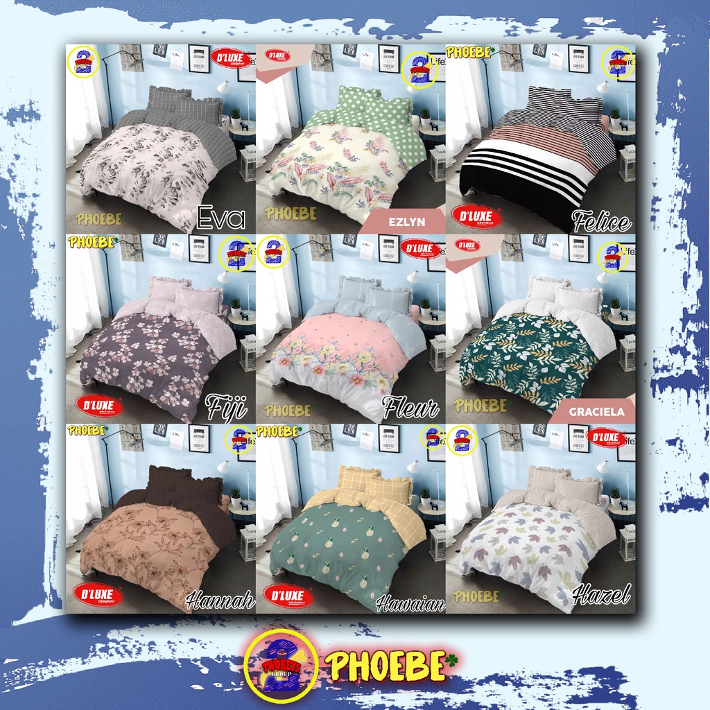 Bedcover + Sprei KINTAKUN D'LUXE 160 x 200 / 180 x 200 RUMBAI - EVA, EZLYN, FELICE, FIJI, FLEUR