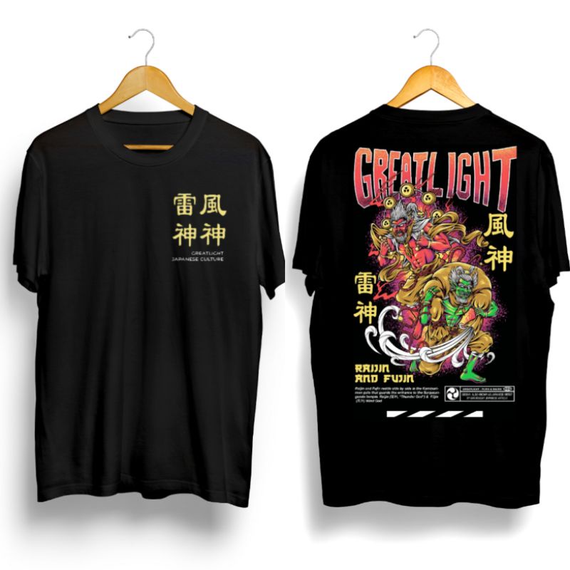 kaos pria/JAPANESE FUJIN RAIJIN GREATLIGHT ORIGINAL/kaos distro