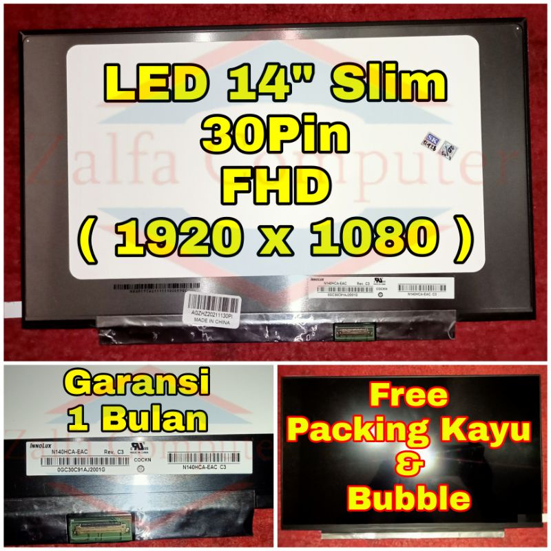 Layar Laptop LCD LED 14 Slim 30 Pin FHD ( 1920 x 1080 )