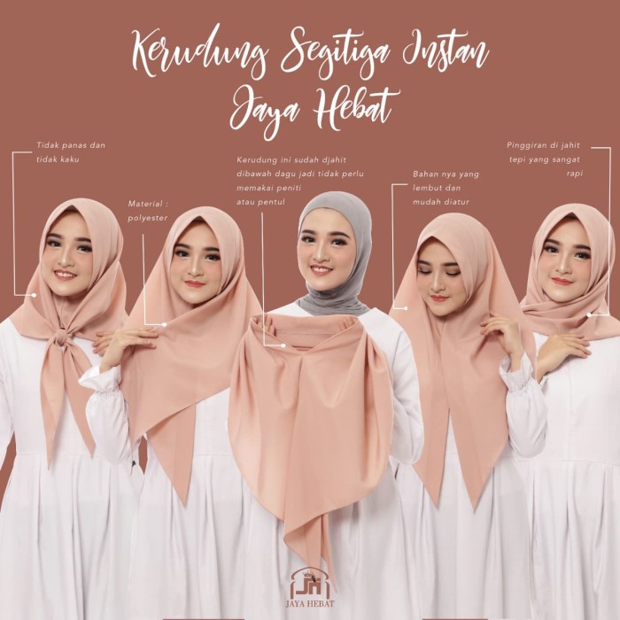 KERUDUNG SEGITIGA INSTAN HIJAB INSTAN KERUDUNG INSTAN JILBAB INSTAN