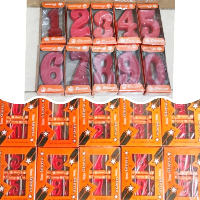 LILIN ANGKA MERAH KECIL