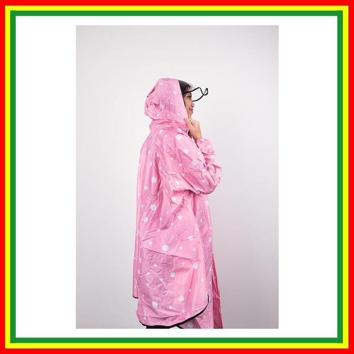 Jas Hujan Rok Polkadot Jas Hujan Poncho ~ Jas Hujan Wanita / Jas Hujan Poncho / Grc / Polkadot