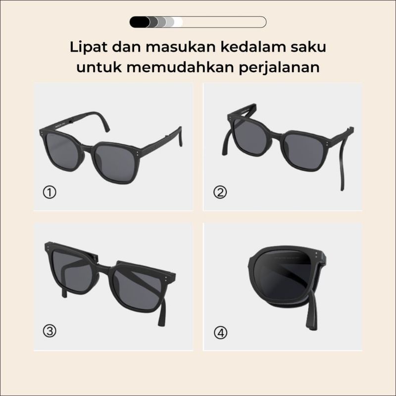 mrcaisen SUNGLASSES DOMPET kacamata lipat anti uv pria wanita kacamata korea import sunglasses foldable polarized anti silau uv400 import K027