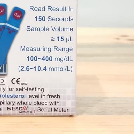 Nesco Strip Kolesterol (10s) / Strip untuk Test kolesterol /stik kolesterol Strip Kolesterol Nesco S