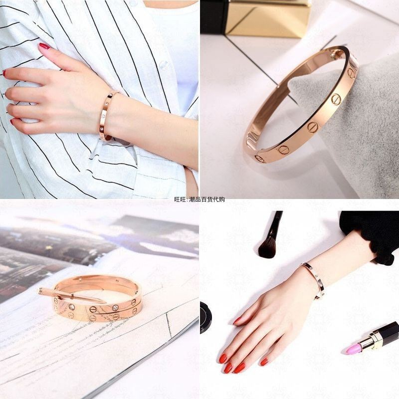 Gelang Tangan Fashion Bracelet Titanium Energi Magnetik Om Mani Padme Hum Untuk Wanita-1