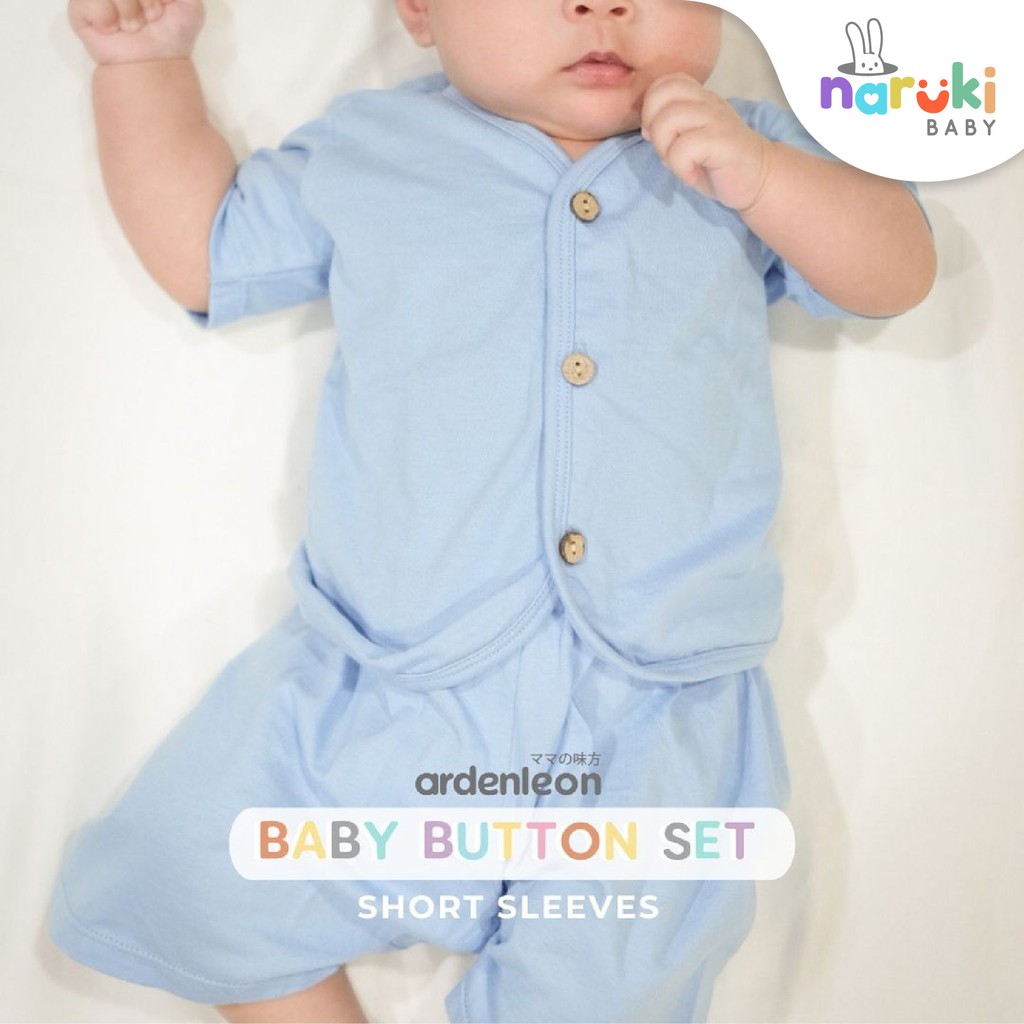 Ardenleon Baby Button Set Arden Leon Baju Setelan Bayi (NEW COLOR)