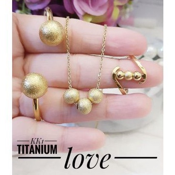 TiTanium set kalung gelang dan cincin yt5233