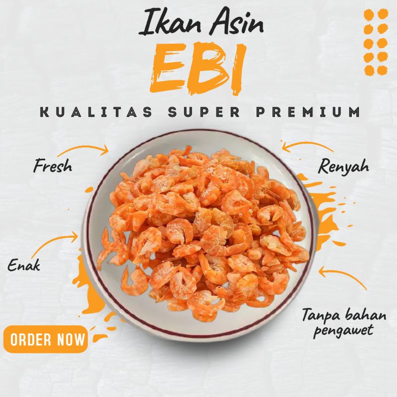 

Ebi Udang Kering Kupas Bersih Kualitas Super Premium