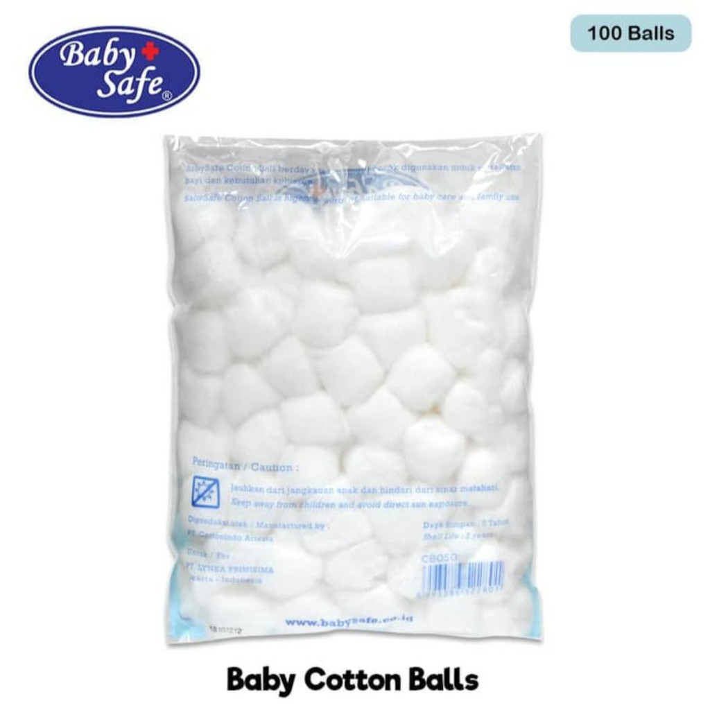 Baby Safe Baby Cotton Balls 100pcs CB050 / Kapas Pembersih