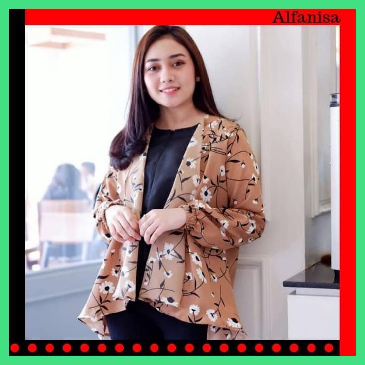LONG OUTER / OUTER WANITA PANJANG 989 - PUTIH