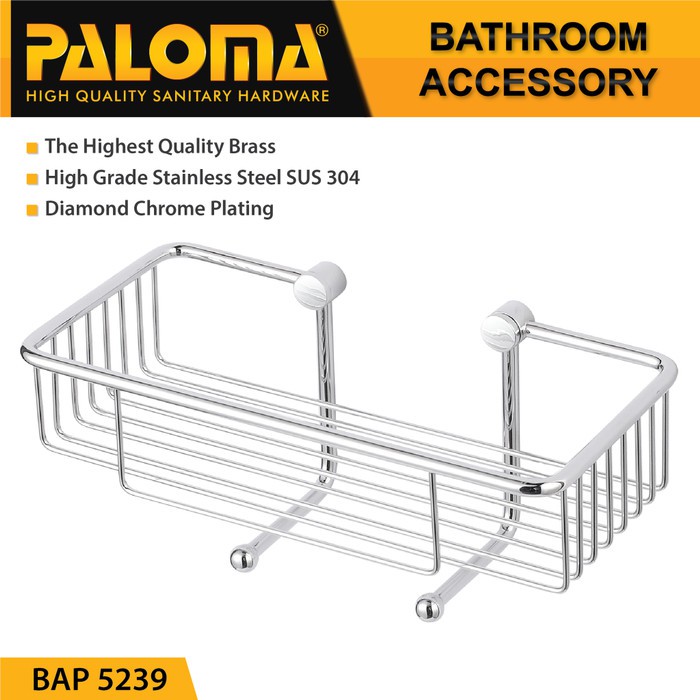 PALOMA BAP 5239 Rak Tempat Sabun Shampoo Dinding Toilet Kamar Mandi