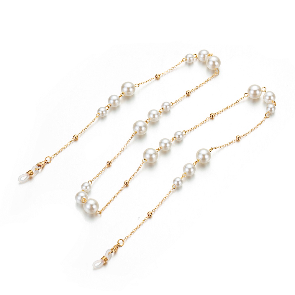 Pistachio Tali Lanyard Holder Kacamata Baca Hias Mutiara Anti Hilang Untuk Pria / Wanita-TYJL019