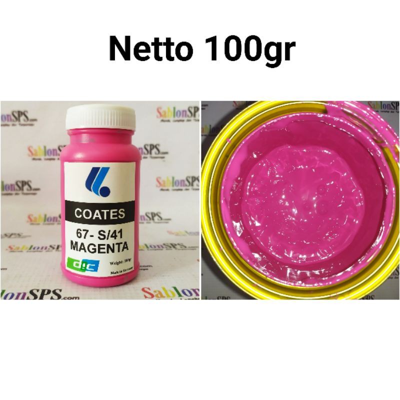 TINTA SABLON GELAS COATES 67 - S/41 MAGENTA 100GR
